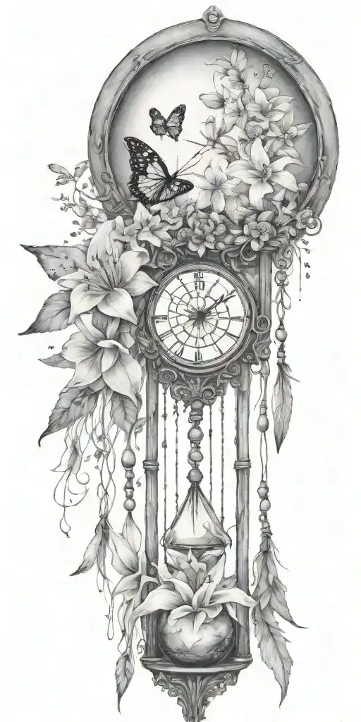 Hourglass Moon Dream Catcher - Unique tattoo idea for women