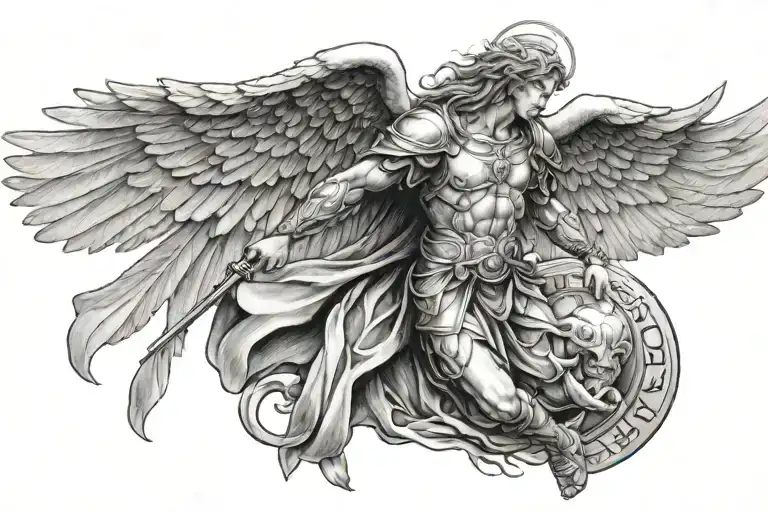 Archangel Uriel - Spiritual tattoo idea for men and women